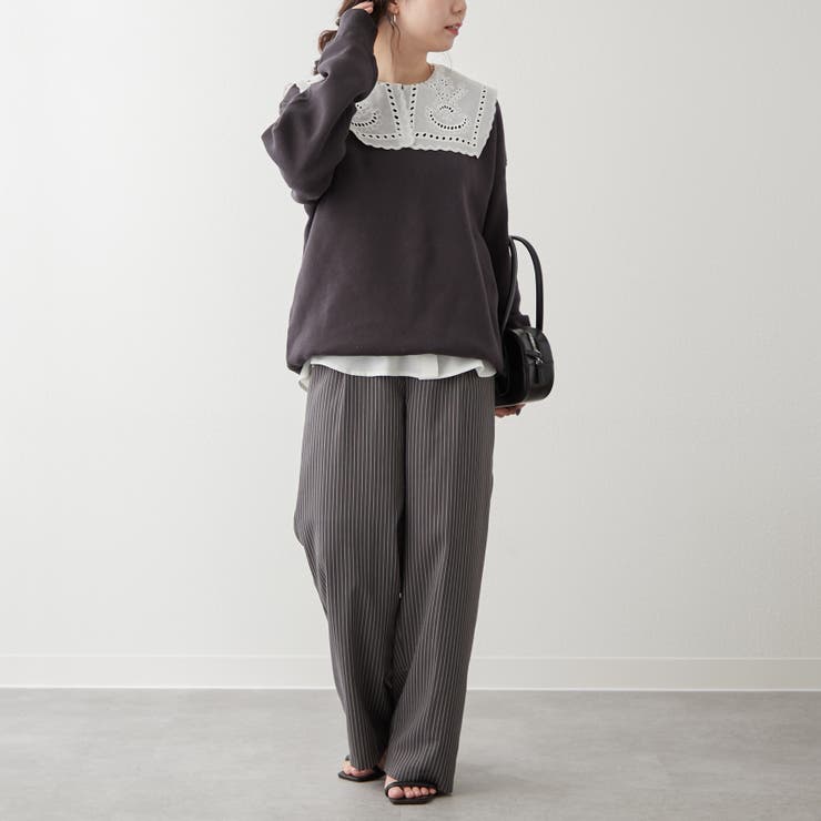 【NUNIFE】豊富なカラー展開、スウェットライクニットプルオーバー | RMAF　NICE CLAUP / OLIVE des OLIVE | 詳細画像51 