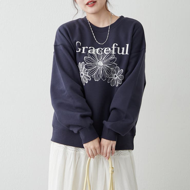 100％安い 裏起毛フラワー刺繍スウェット[品番：OLOW0015149]｜RMAF NICE トップス