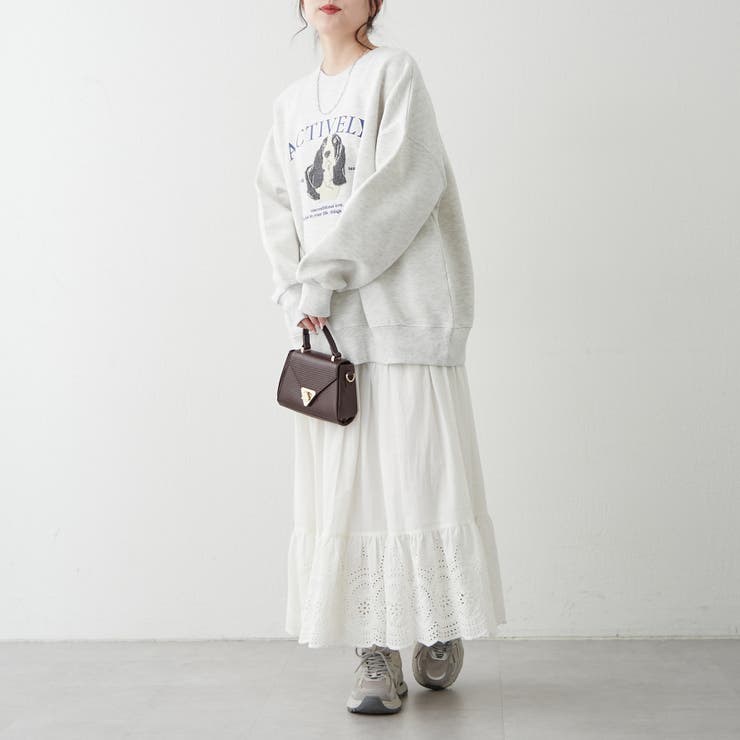 わんこ相良刺繍裏起毛スウェット | NICE CLAUP / OLIVE des OLIVE　OUTLET | 詳細画像12 