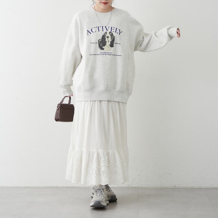 わんこ相良刺繍裏起毛スウェット | NICE CLAUP / OLIVE des OLIVE　OUTLET | 詳細画像13 