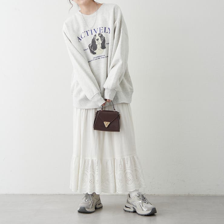 わんこ相良刺繍裏起毛スウェット | NICE CLAUP / OLIVE des OLIVE　OUTLET | 詳細画像14 