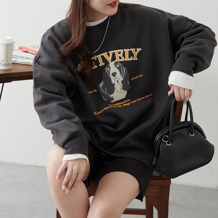 わんこ相良刺繍裏起毛スウェット | NICE CLAUP / OLIVE des OLIVE　OUTLET | 詳細画像21 