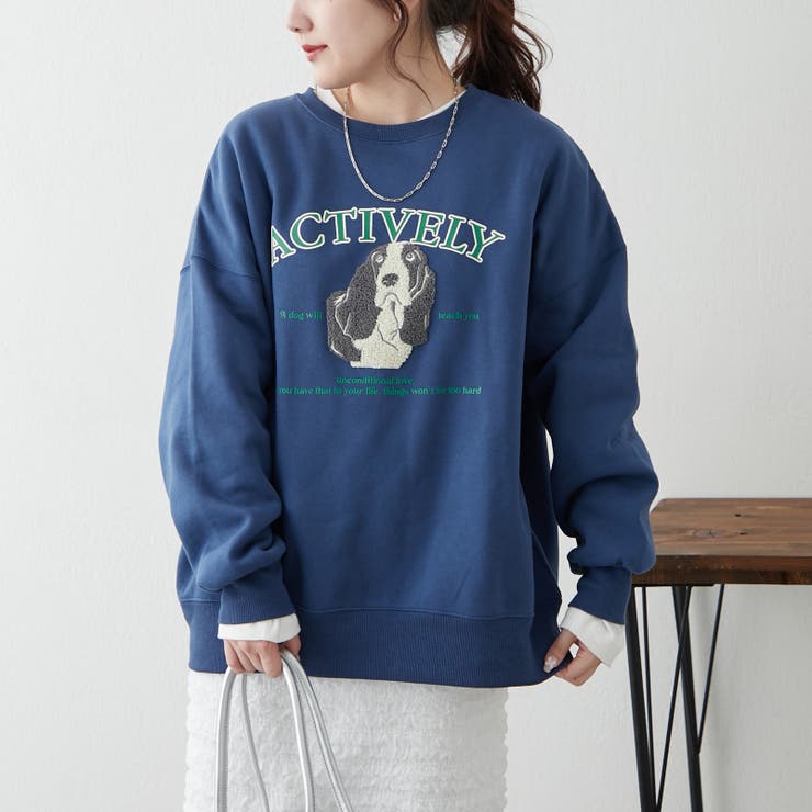 わんこ相良刺繍裏起毛スウェット | NICE CLAUP / OLIVE des OLIVE　OUTLET | 詳細画像28 