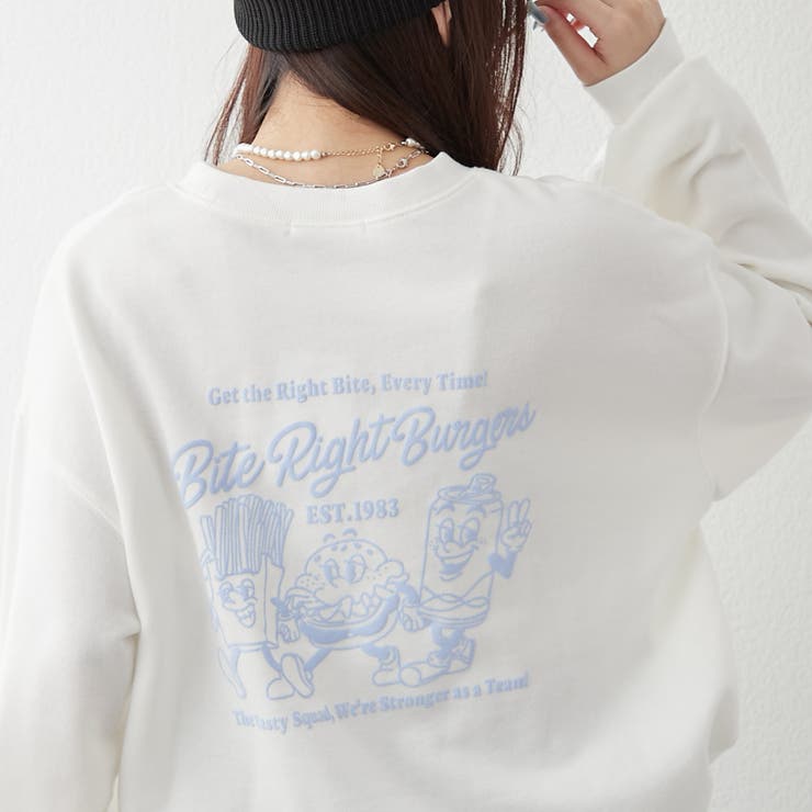 【ゆるっとカジュアル】ハンバーガーズスウェット | NICE CLAUP / OLIVE des OLIVE　OUTLET | 詳細画像2 