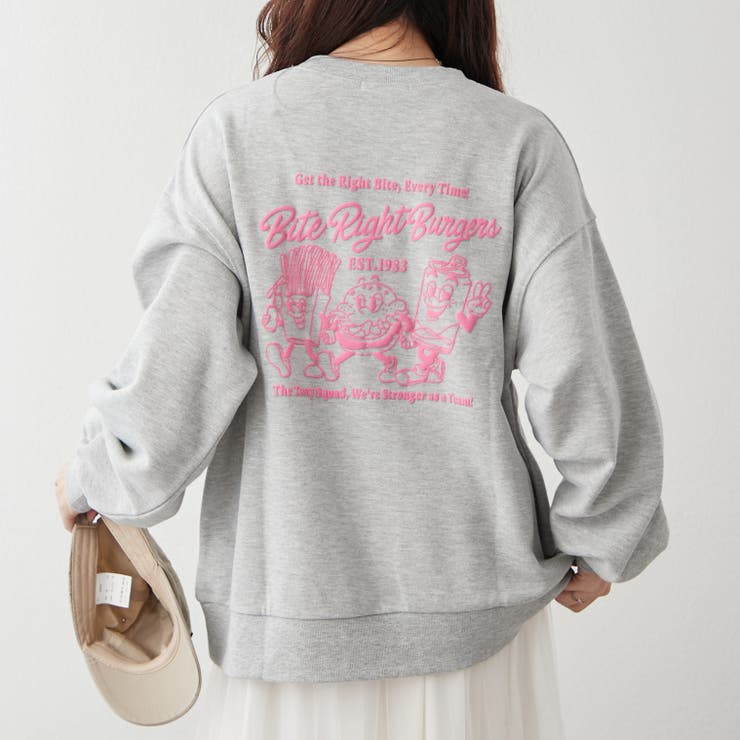 【ゆるっとカジュアル】ハンバーガーズスウェット | NICE CLAUP / OLIVE des OLIVE　OUTLET | 詳細画像1 