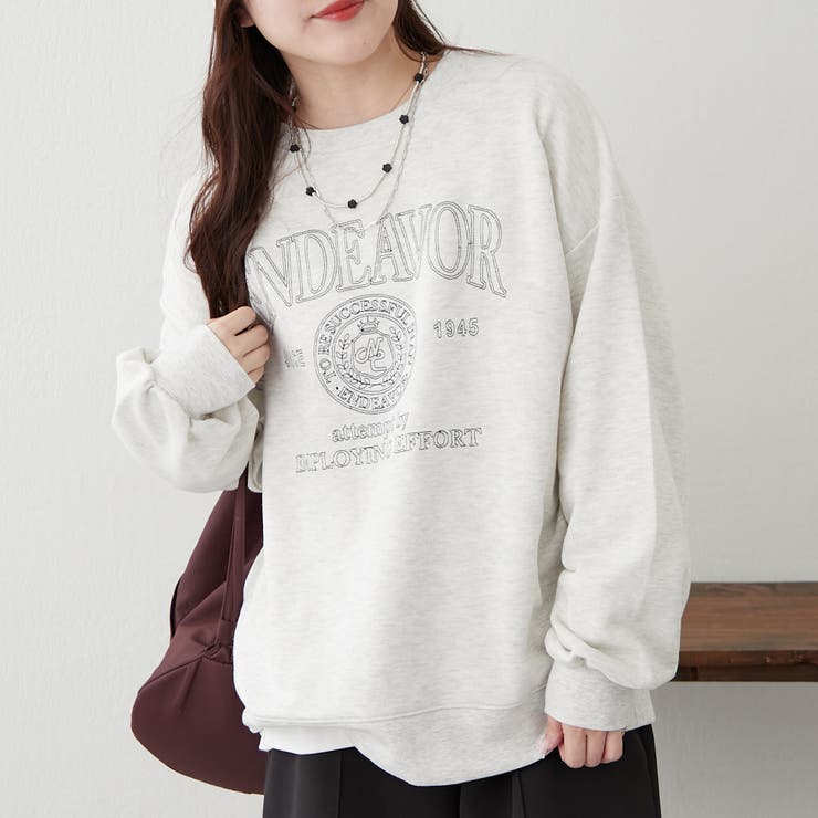 白抜き刺繍スウェット[品番：OLOW0015173]｜RMAF NICE CLAUP