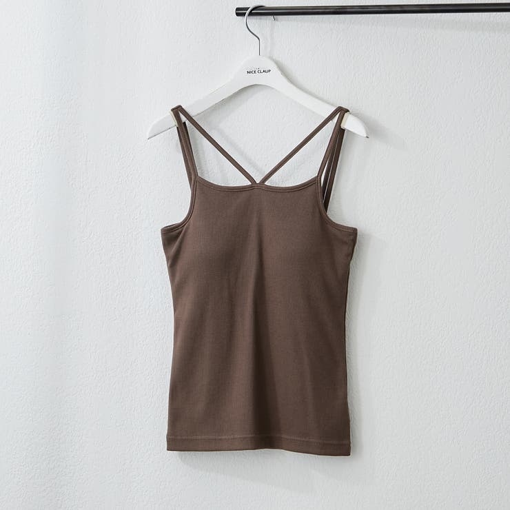 ブラウン | 【夏、秋マストアイテム】【新色追加！】カップ付キャミ | NICE CLAUP / OLIVE des OLIVE　OUTLET