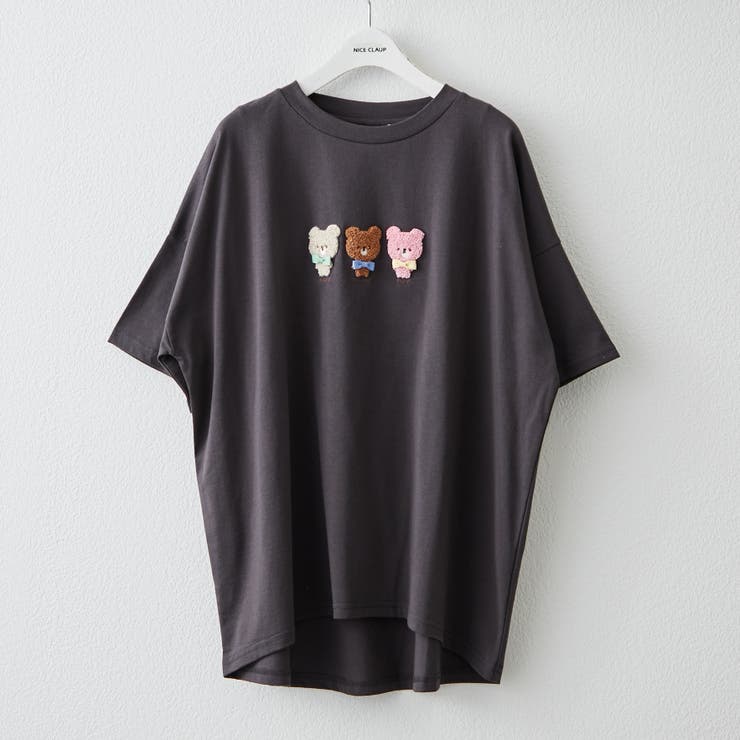 3匹のくま&リボンT[品番：NCLW0015464]｜NICE CLAUP / OLIVE des OLIVE