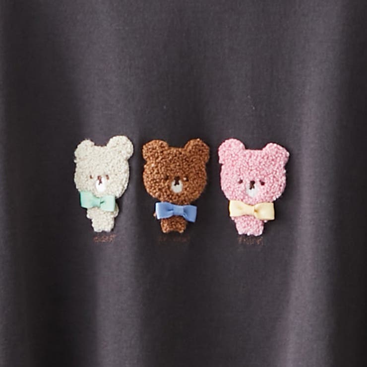 3匹のくま&リボンT[品番：NCLW0015464]｜NICE CLAUP / OLIVE des OLIVE