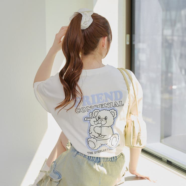 MARCHES】くま&うさぎプリントT[品番：NCLW0015732]｜NICE CLAUP
