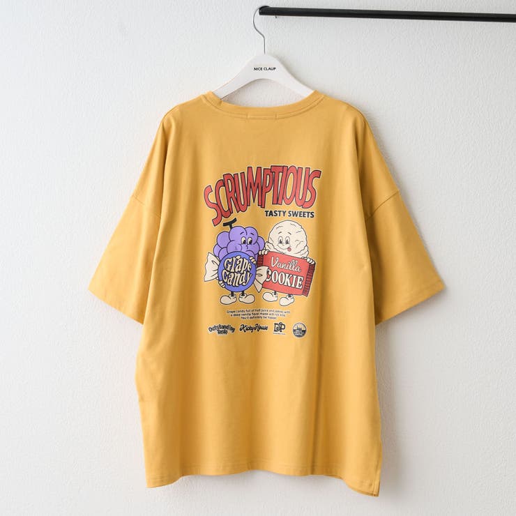 お菓子キャラプリントBIGT[品番：NCLW0016114]｜NICE CLAUP / OLIVE
