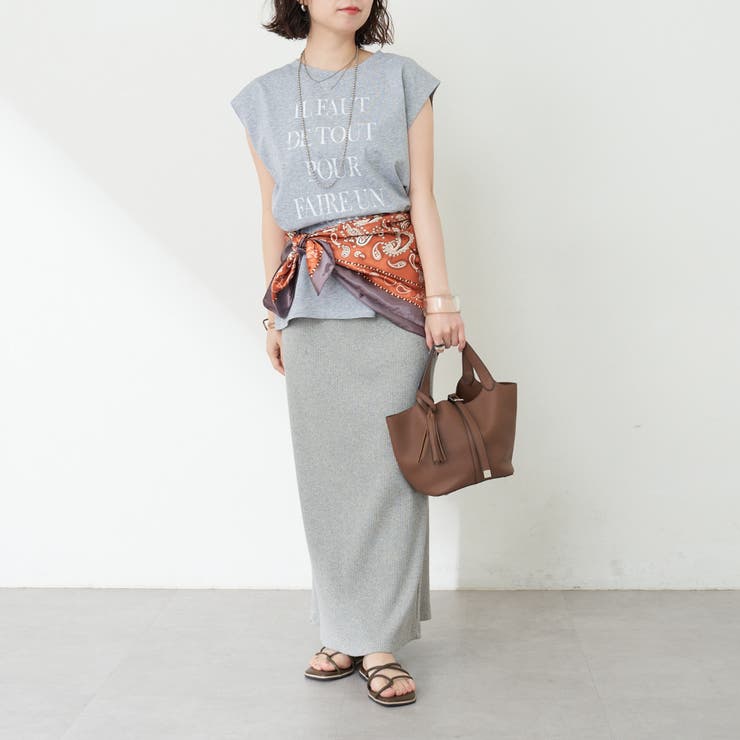 【秋服ジャケットのインナーにも◎】フレンチプリントTシャツ | NICE CLAUP / OLIVE des OLIVE　OUTLET | 詳細画像10 