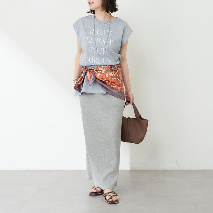 【秋服ジャケットのインナーにも◎】フレンチプリントTシャツ | NICE CLAUP / OLIVE des OLIVE　OUTLET | 詳細画像12 