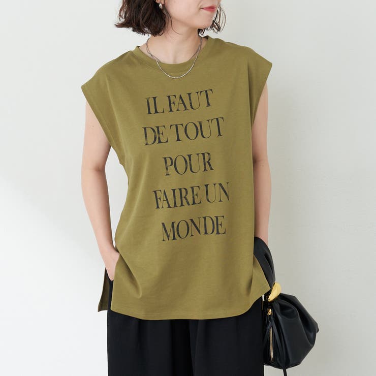 【秋服ジャケットのインナーにも◎】フレンチプリントTシャツ | NICE CLAUP / OLIVE des OLIVE　OUTLET | 詳細画像26 