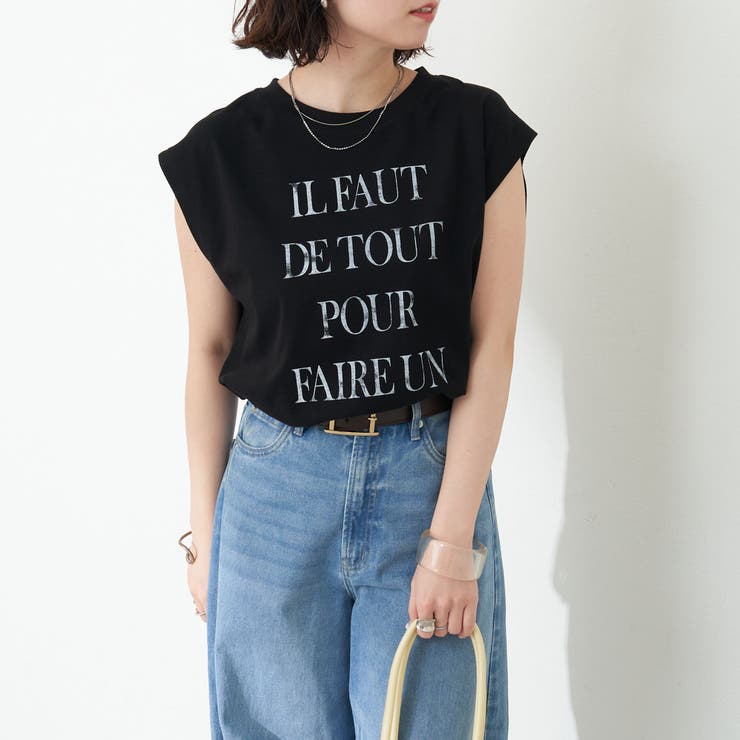 【秋服ジャケットのインナーにも◎】フレンチプリントTシャツ | NICE CLAUP / OLIVE des OLIVE　OUTLET | 詳細画像38 