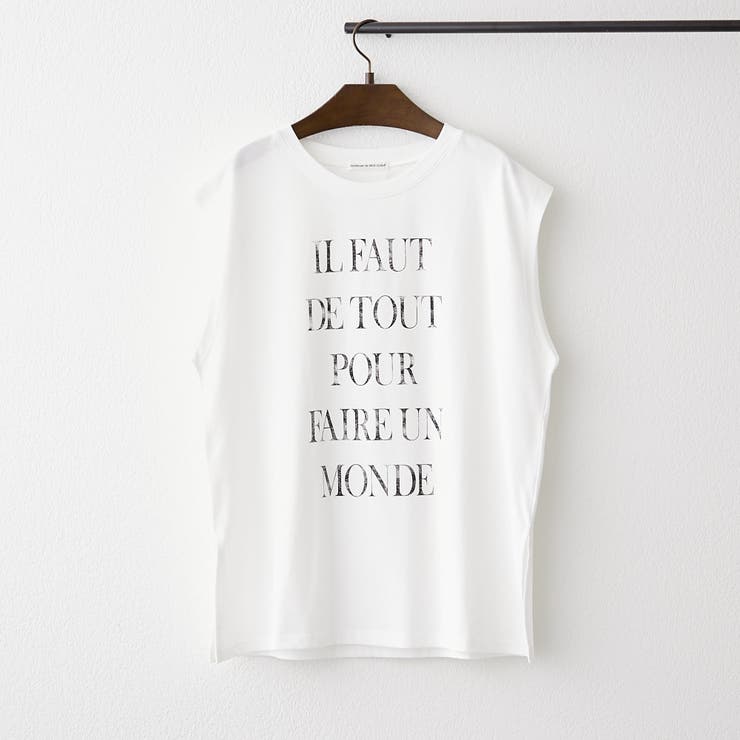 オフ | 【秋服ジャケットのインナーにも◎】フレンチプリントTシャツ | NICE CLAUP / OLIVE des OLIVE　OUTLET