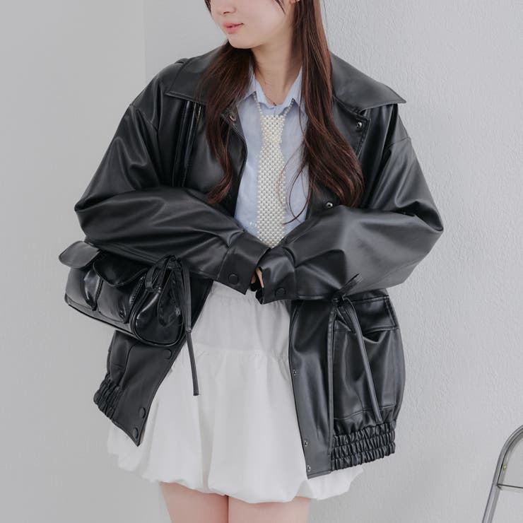 coco 未使用品 アンパスィ and per se レディース ブルゾン M 紺