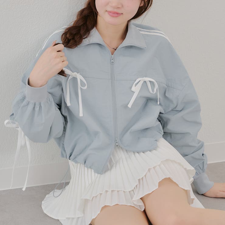 【MARCHES】ライン&リボンブルゾン | NICE CLAUP / OLIVE des OLIVE　OUTLET | 詳細画像2 