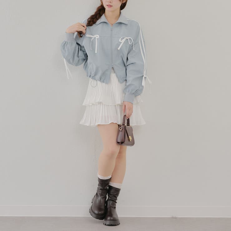 【MARCHES】ライン&リボンブルゾン | NICE CLAUP / OLIVE des OLIVE　OUTLET | 詳細画像10 