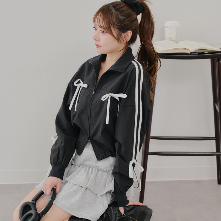 【MARCHES】ライン&リボンブルゾン | NICE CLAUP / OLIVE des OLIVE　OUTLET | 詳細画像15 