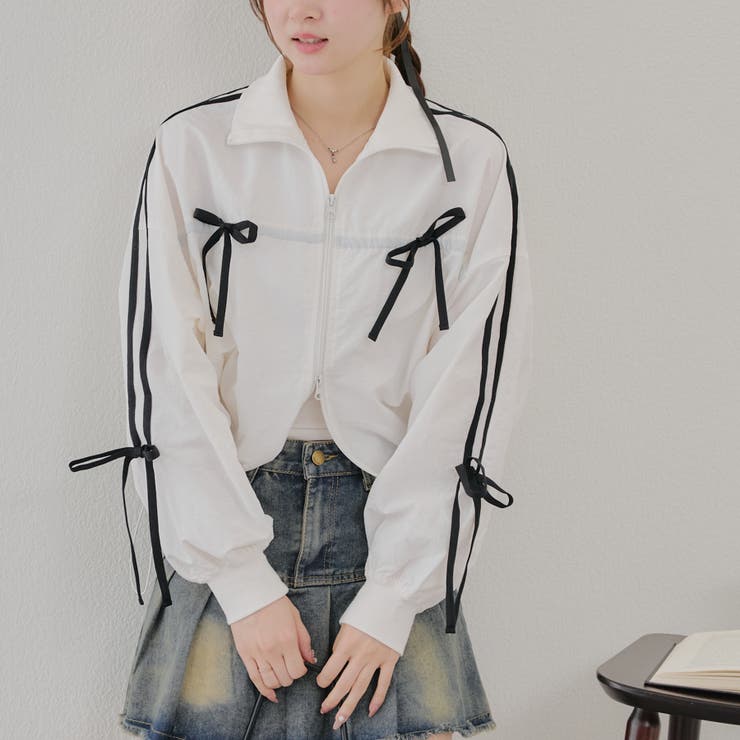 【MARCHES】ライン&リボンブルゾン | NICE CLAUP / OLIVE des OLIVE　OUTLET | 詳細画像23 