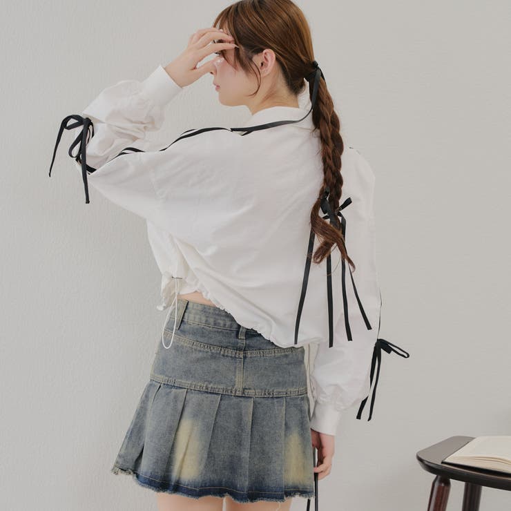 【MARCHES】ライン&リボンブルゾン | NICE CLAUP / OLIVE des OLIVE　OUTLET | 詳細画像25 