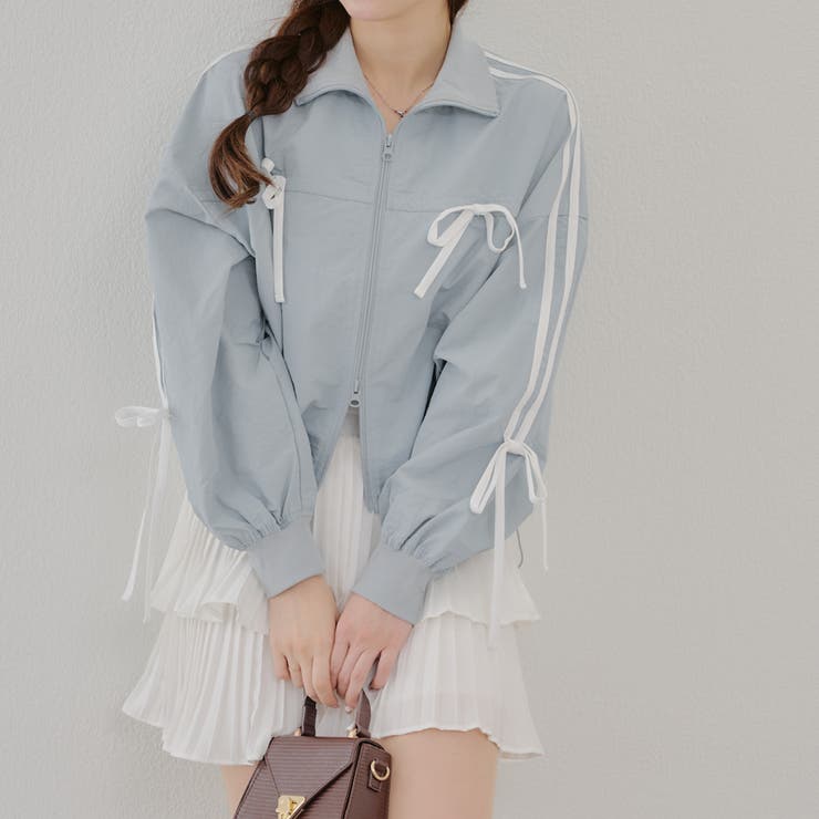 【MARCHES】ライン&リボンブルゾン | NICE CLAUP / OLIVE des OLIVE　OUTLET | 詳細画像4 