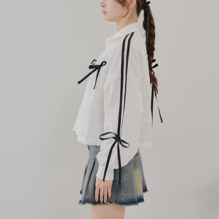 【MARCHES】ライン&リボンブルゾン | NICE CLAUP / OLIVE des OLIVE　OUTLET | 詳細画像32 