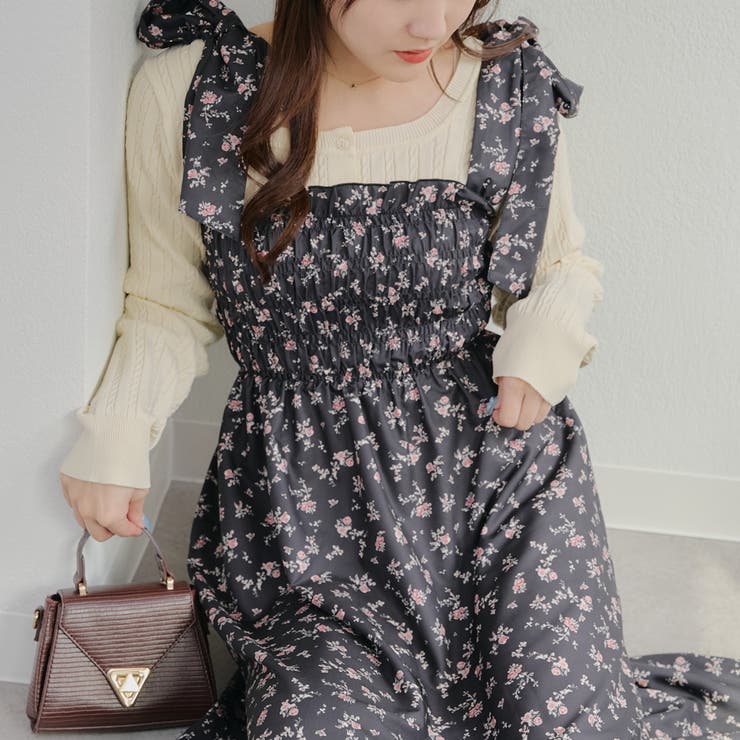 【1枚着でも♪】シャーリングロングワンピース | NICE CLAUP / OLIVE des OLIVE　OUTLET | 詳細画像14 