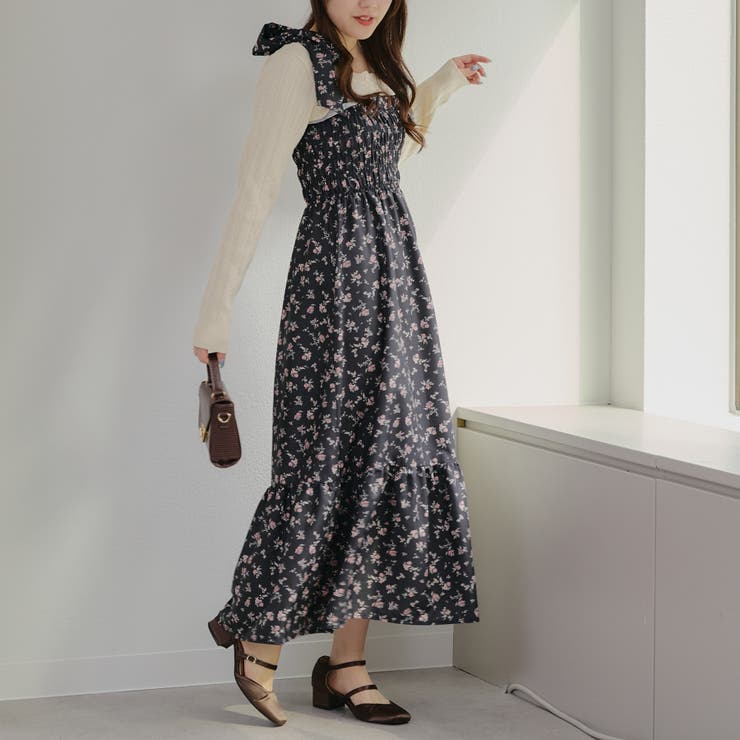 【1枚着でも♪】シャーリングロングワンピース | NICE CLAUP / OLIVE des OLIVE　OUTLET | 詳細画像18 