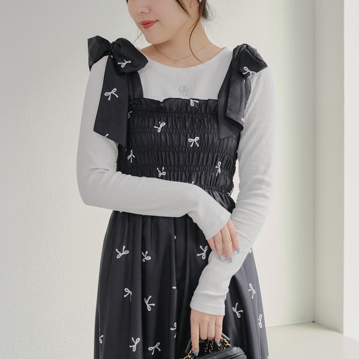 【1枚着でも♪】シャーリングロングワンピース | NICE CLAUP / OLIVE des OLIVE　OUTLET | 詳細画像20 