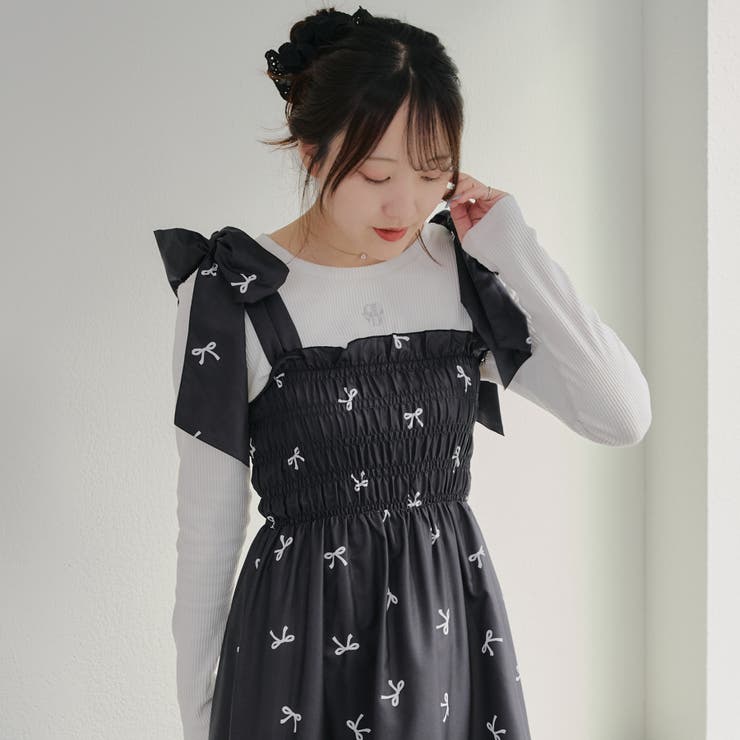 【1枚着でも♪】シャーリングロングワンピース | NICE CLAUP / OLIVE des OLIVE　OUTLET | 詳細画像22 