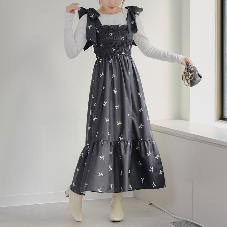 【1枚着でも♪】シャーリングロングワンピース | NICE CLAUP / OLIVE des OLIVE　OUTLET | 詳細画像25 