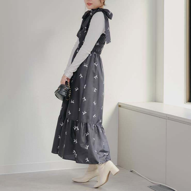 【1枚着でも♪】シャーリングロングワンピース | NICE CLAUP / OLIVE des OLIVE　OUTLET | 詳細画像27 