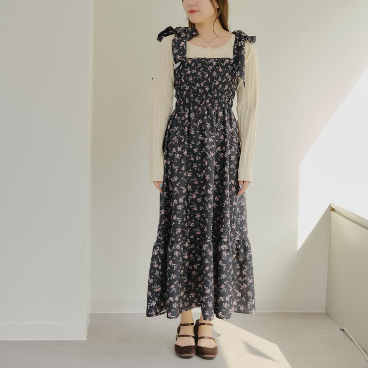 【1枚着でも♪】シャーリングロングワンピース | NICE CLAUP / OLIVE des OLIVE　OUTLET | 詳細画像30 