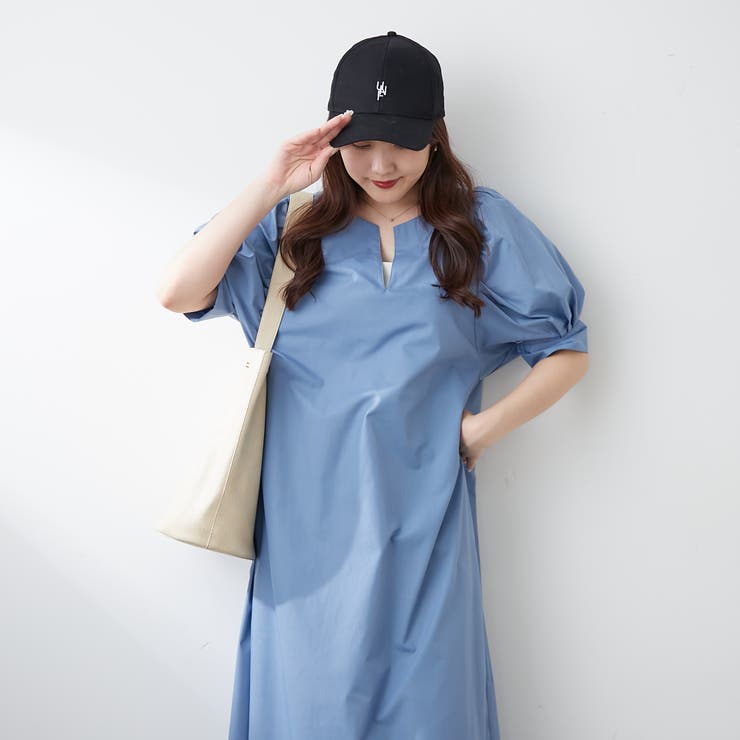 1枚でキマる！パフスリーブキーネックワンピース | NICE CLAUP / OLIVE des OLIVE　OUTLET | 詳細画像23 