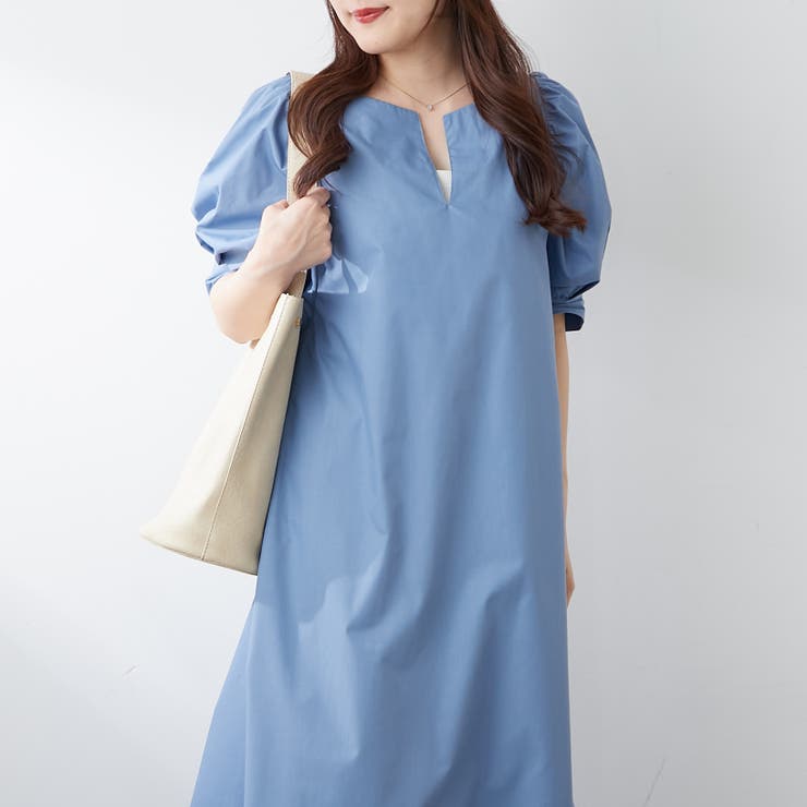 1枚でキマる！パフスリーブキーネックワンピース | NICE CLAUP / OLIVE des OLIVE　OUTLET | 詳細画像25 