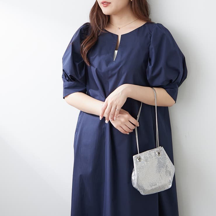 1枚でキマる！パフスリーブキーネックワンピース | NICE CLAUP / OLIVE des OLIVE　OUTLET | 詳細画像32 