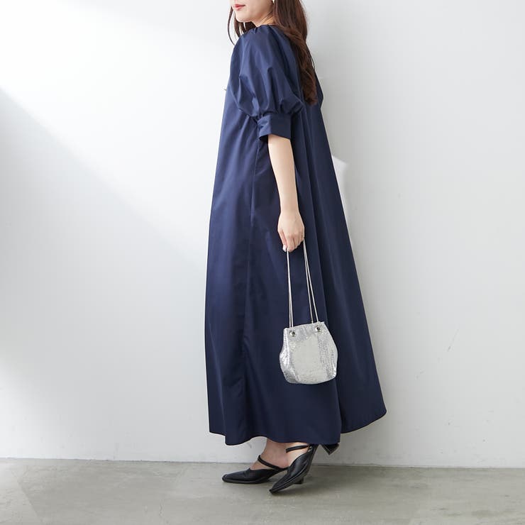 1枚でキマる！パフスリーブキーネックワンピース | NICE CLAUP / OLIVE des OLIVE　OUTLET | 詳細画像36 