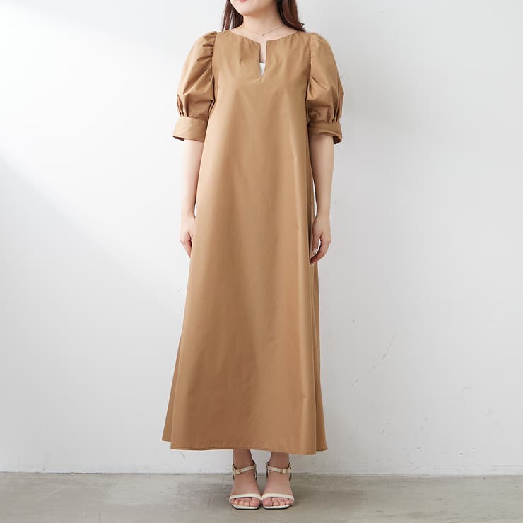 1枚でキマる！パフスリーブキーネックワンピース | NICE CLAUP / OLIVE des OLIVE　OUTLET | 詳細画像38 