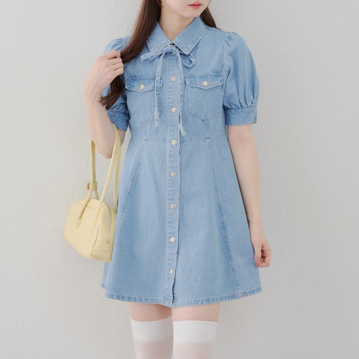 デニムミニワンピ[品番：NCLW0015829]｜NICE CLAUP / OLIVE des