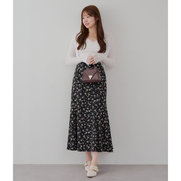 小花プリントマーメイドスカート | NICE CLAUP / OLIVE des OLIVE　OUTLET | 詳細画像19 