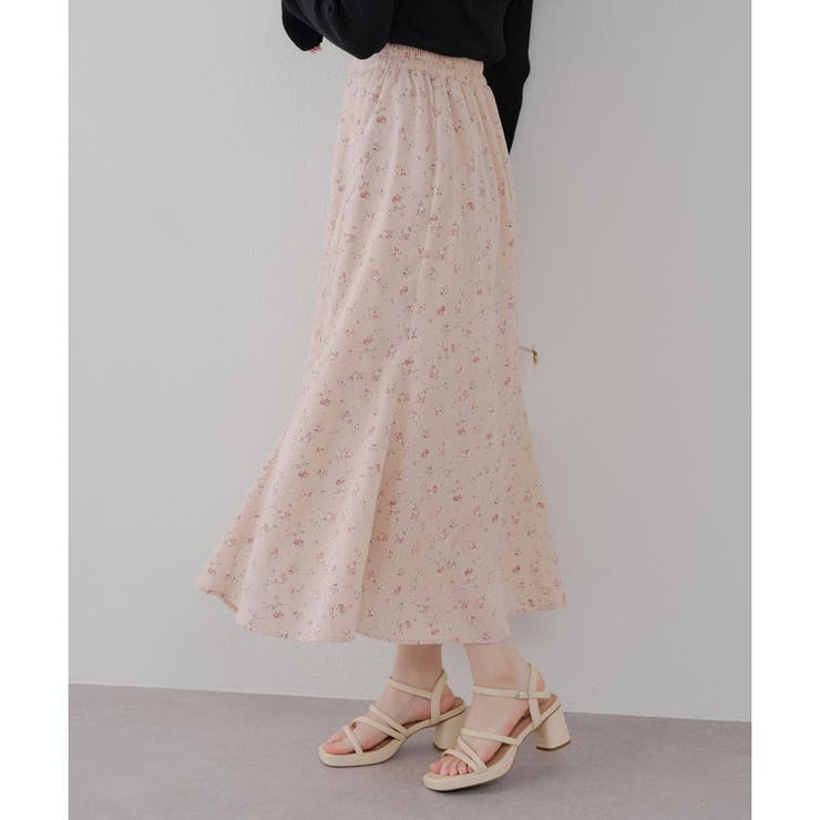 小花プリントマーメイドスカート | NICE CLAUP / OLIVE des OLIVE　OUTLET | 詳細画像3 