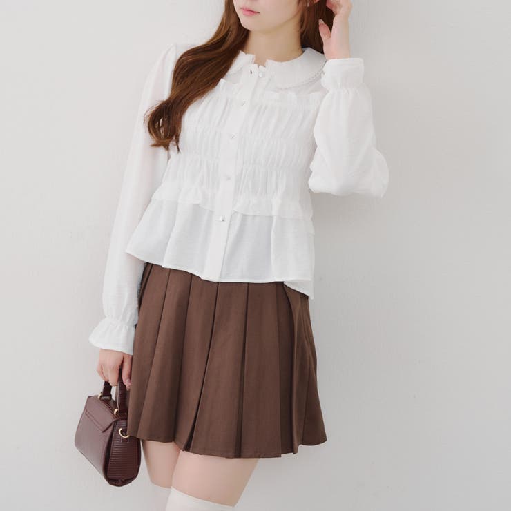 【セットアップ対応】BOXプリーツミニスカート | NICE CLAUP / OLIVE des OLIVE　OUTLET | 詳細画像18 