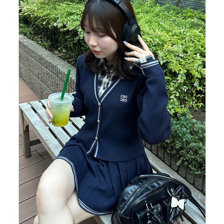 【セットアップ対応】裾ライン入りプリーツミニスカート | NICE CLAUP / OLIVE des OLIVE　OUTLET | 詳細画像3 