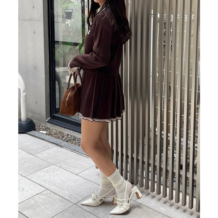 【セットアップ対応】裾ライン入りプリーツミニスカート | NICE CLAUP / OLIVE des OLIVE　OUTLET | 詳細画像8 