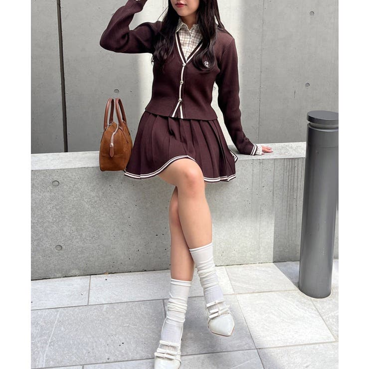 【セットアップ対応】裾ライン入りプリーツミニスカート | NICE CLAUP / OLIVE des OLIVE　OUTLET | 詳細画像9 