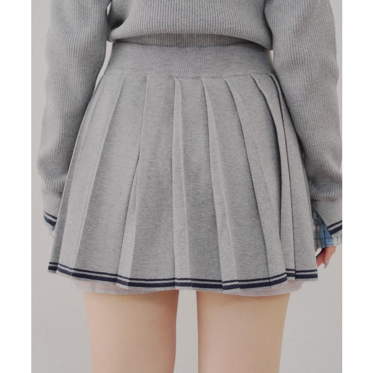 【セットアップ対応】裾ライン入りプリーツミニスカート | NICE CLAUP / OLIVE des OLIVE　OUTLET | 詳細画像13 