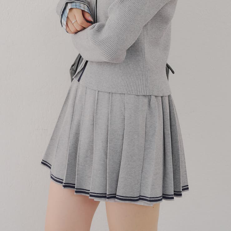 【セットアップ対応】裾ライン入りプリーツミニスカート | NICE CLAUP / OLIVE des OLIVE　OUTLET | 詳細画像17 