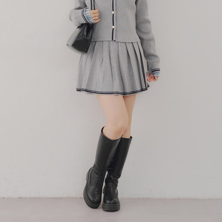 【セットアップ対応】裾ライン入りプリーツミニスカート | NICE CLAUP / OLIVE des OLIVE　OUTLET | 詳細画像22 